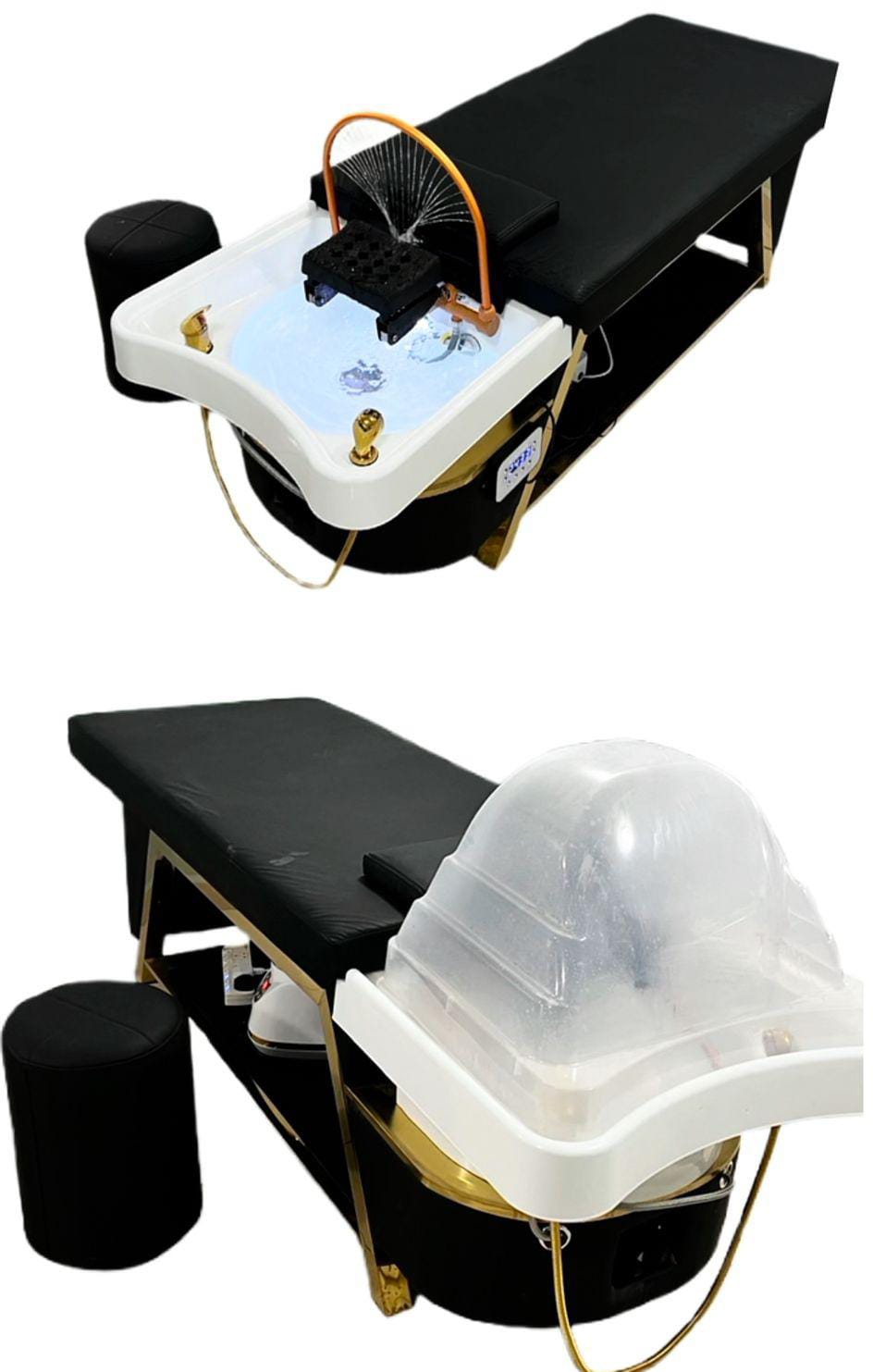 Shampoo Bed – 4-in-1 Hair Wash Unit for Salons & Spas (Massage Bed, Heated Japanese Head Spa, Hair Steamer & Shampoo Station) - Professional Shampoo & Wash Basins/Stations Equipment at Tessla Equipment Store